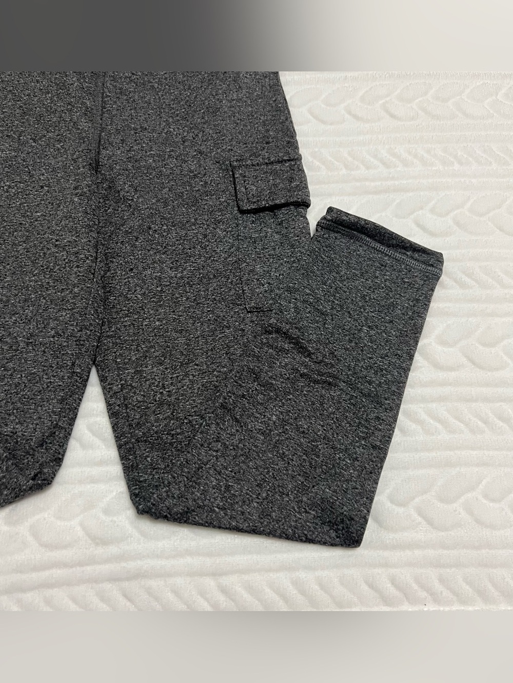 💗 Ultra First - Girls Charcoal Gray Cargo Knit Joggers - Picture 4 of 9